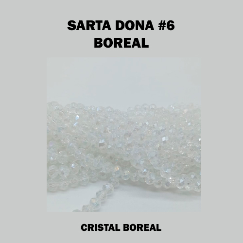 DONA MURANO 6mm CRISTAL BOREAL (SARTA)