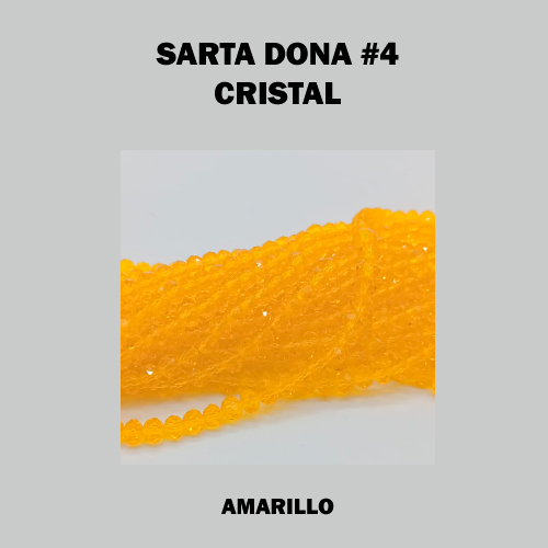 DONA MURANO 4mm AMARILLO CRISTAL (SARTA)