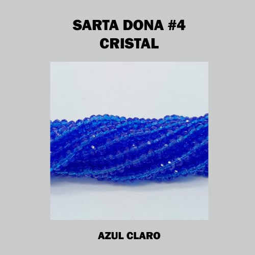 DONA MURANO 4mm AZUL CRISTAL (SARTA)