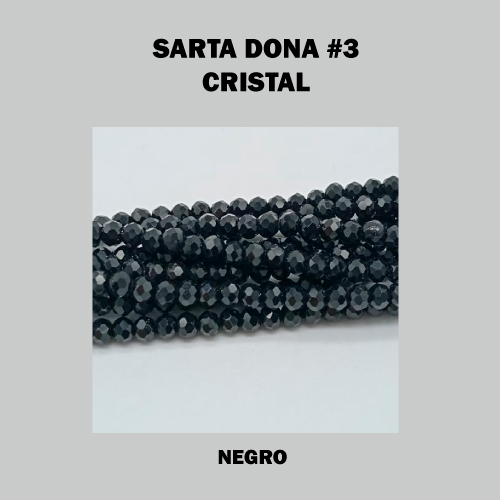 DONA MURANO 3mm NEGRO (SARTA)