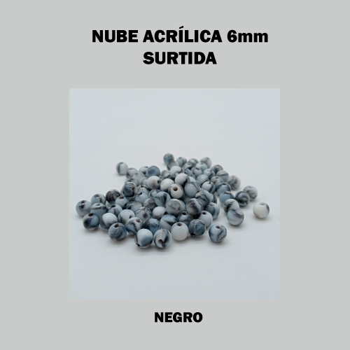 BOLA NUBE 6mm NEGRA (500gr)