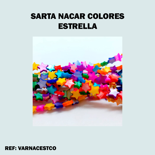 ESTRELLA COLORES NÁCAR (sarta)