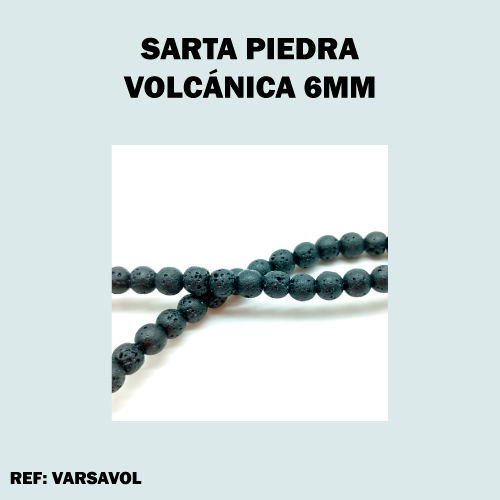 PIEDRA NATURAL VOLCÁNICA 6MM (SARTA)