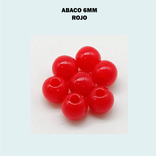 ÁBACO 6mm ROJO (500gr)