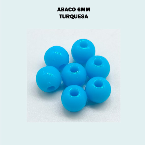 ÁBACO 6mm TURQUESA (500gr)