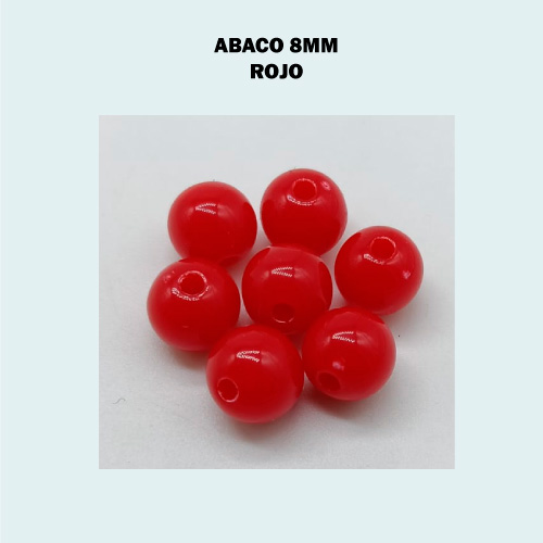 ÁBACO 8mm ROJO (500gr)