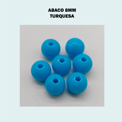 ÁBACO 8mm TURQUESA (500gr)