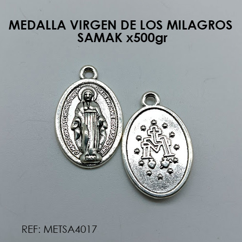 MEDALLA VIRGEN DE LOS MILAGROS 25*15 x500gr (samak 4017) - Imagen 2