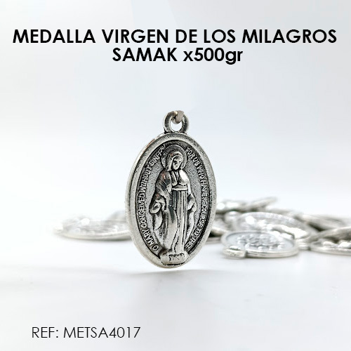 MEDALLA VIRGEN DE LOS MILAGROS 25*15 x500gr (samak 4017)