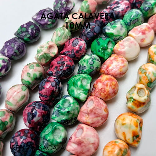 ÁGATA CALAVERA PIEDRA 10MM (SARTA) - Imagen 2