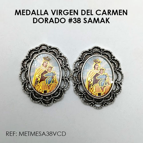MEDALLA VIRGEN DEL CARMEN DORADO (SAMAK 38)