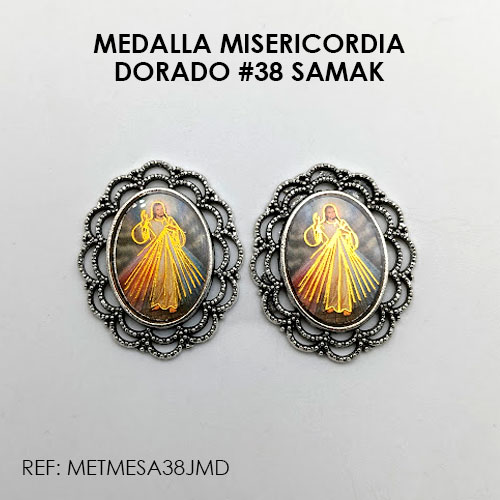 MEDALLA JESÚS DE LA MISERICORDIA DORADO (SAMAK 38)