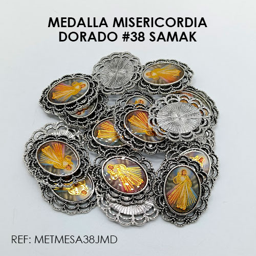 MEDALLA JESÚS DE LA MISERICORDIA DORADO (SAMAK 38) - Imagen 2