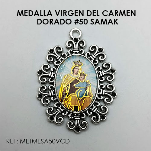 MEDALLA VIRGEN DEL CARMEN DORADO (SAMAK 50)