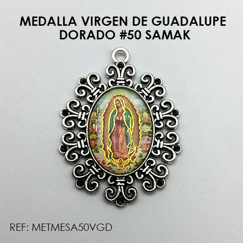 MEDALLA VIRGEN DE GUADALUPE DORADO (SAMAK 50)