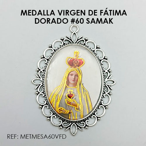 MEDALLA VIRGEN DE FÁTIMA DORADO (SAMAK 60)