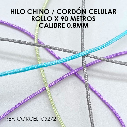 HILO COREANO / CORDÓN CELULAR 0.8MM X90 METROS - Imagen 2
