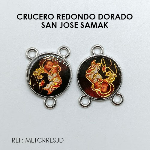 CRUCERO REDONDO SAN JOSE DORADO 12MM (SAMAK)