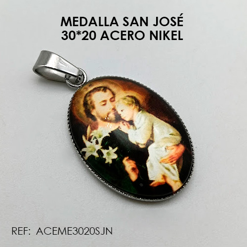 MEDALLA SAN JOSÉ NIKEL (30*20 ACERO)