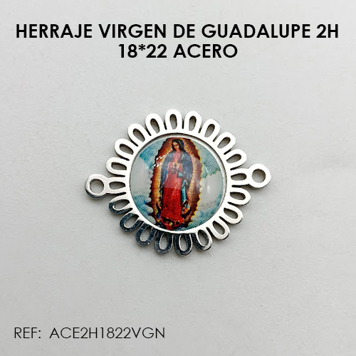 HERRAJE VIRGEN DE LOS MILAGROS 2H NIKEL (18*22 ACERO)