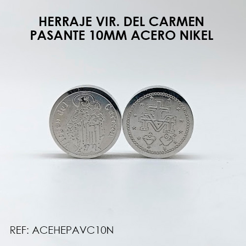 PASANTE VIRGEN DEL CARMEN NIKEL 10mm (acero)