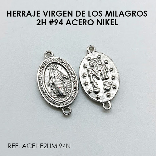 HERRAJE VIRGEN DE LOS MILAGROS NIKEL 2H (#94 ACERO)