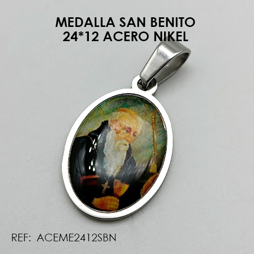 MEDALLA SAN BENITO NIKEL (24*12 ACERO)