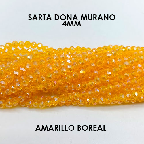 DONA MURANO 4mm AMARILLO BOREAL (SARTA)