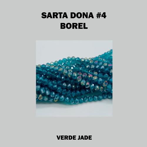 DONA MURANO 4mm VERDE AGUA MARINA BOREAL (SARTA)