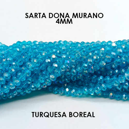 DONA MURANO 4mm TURQUESA BOREAL (SARTA)