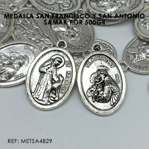 MEDALLA SAN FRANCISCO Y SAN ANTONIO x500GR (SAMAK 4829) - Imagen 2