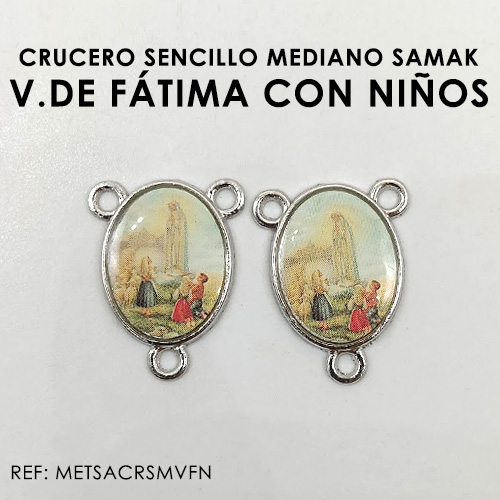 CRUCERO SENCILLO MEDIANO VIRGEN DE FÁTIMA CON NIÑOS (samak)