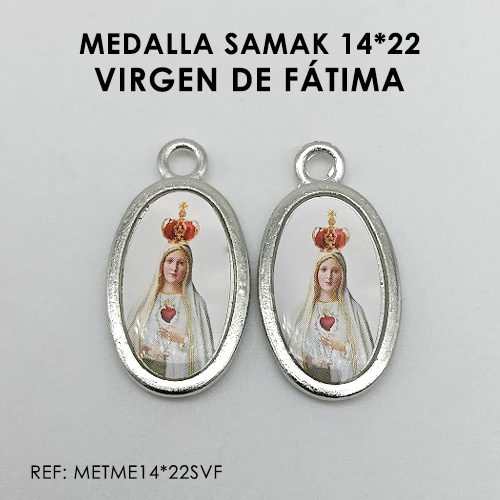 MEDALLA VIRGEN DE FÁTIMA (samak 14*22) – Perlas y Herrajes